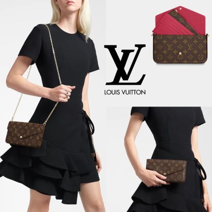 【LOthtUIS VUITthtTON】繊細なショルダーバッグ LV ポシェット フェリシエ【バッグ】