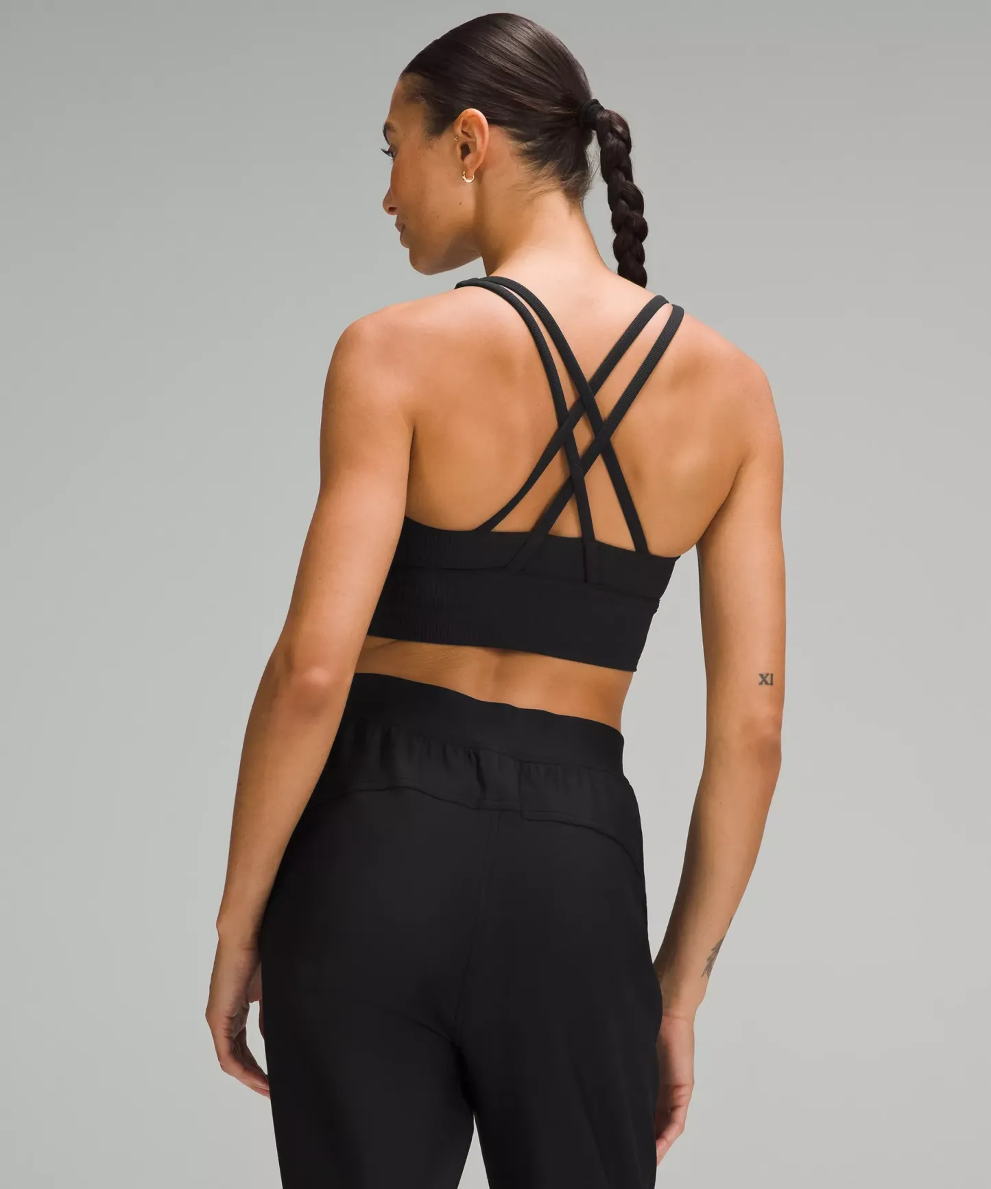 lululthtemon Energy Ribbed Longline Bra Medium Support, B–D Cups
