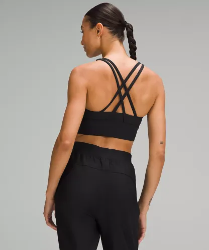 lululthtemon Energy Ribbed Longline Bra Medium Support, B–D Cups