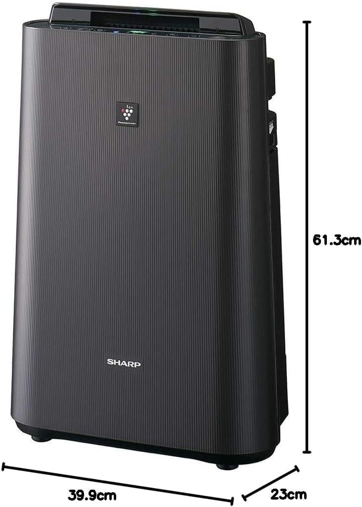 KC-S50-W Sharp Humidified Air Purifier, Plasmacluster 7000 Air Purifier, 23 Tatami Mats, White, Tank Capacity: Approx. 0.8 gal (2.5 L), Maximum Humidification Capacity 16.9 fl oz (500 ml)