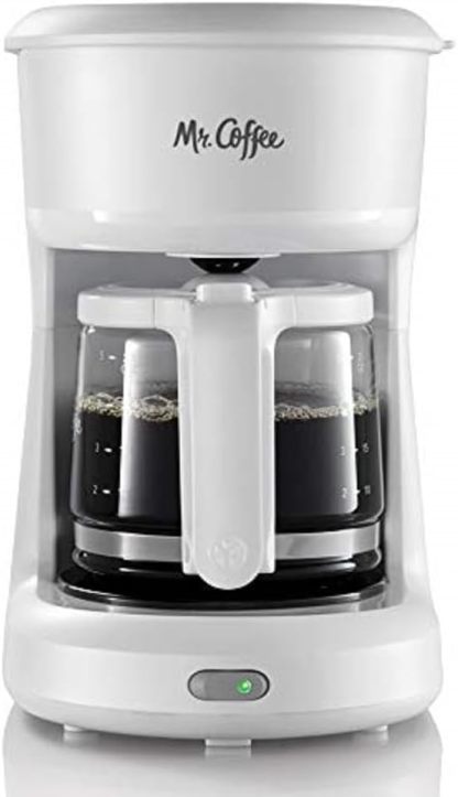 Mr. Coffee 2134286® 5 Cup Mini Brew Switch Coffee Maker, White