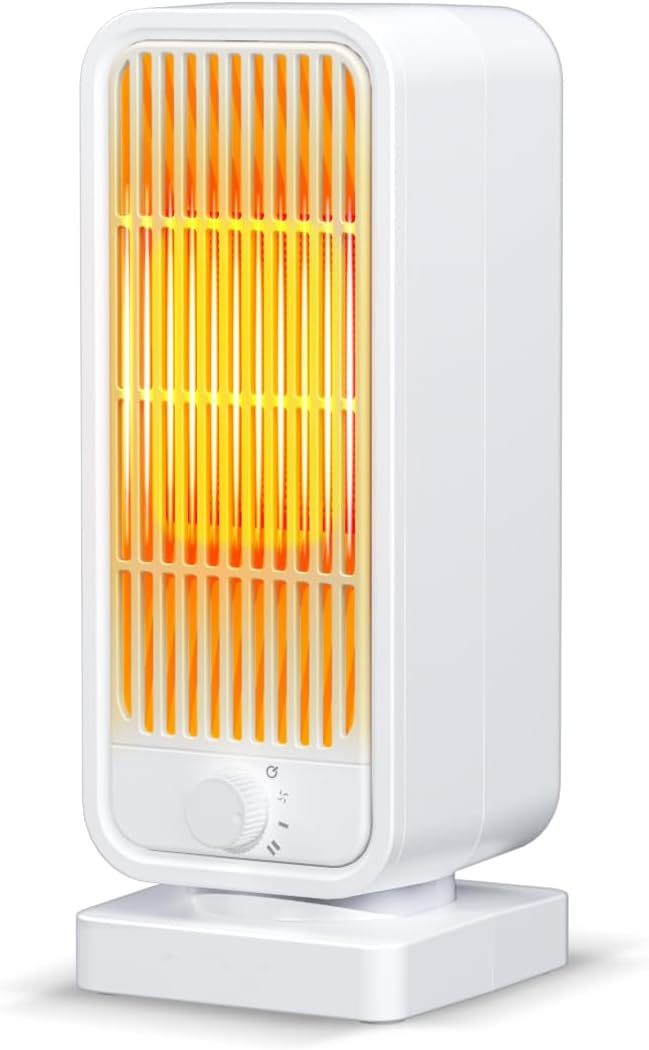 (2024 Winter New Release) Ceramic Heater, Small, Fast Warming, Foot Heater, Large Airflow, Electric Fan Heater, Energy Saving, High Concentration Negative Ion Air Purifier, 3 Level Temperature