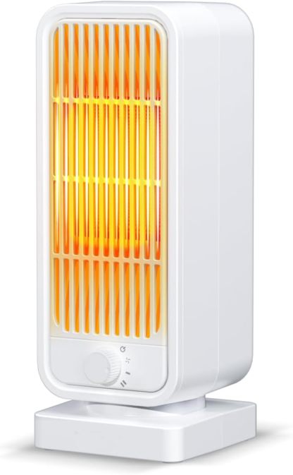 (2024 Winter New Release) Ceramic Heater, Small, Fast Warming, Foot Heater, Large Airflow, Electric Fan Heater, Energy Saving, High Concentration Negative Ion Air Purifier, 3 Level Temperature