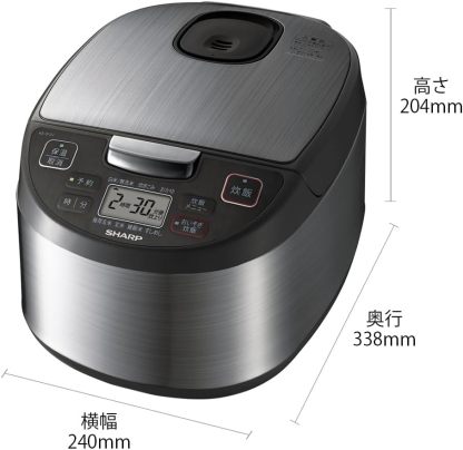 シャープ 炊飯器 5.5合 黒厚釜 球面炊き シルバー KS-S10J-S