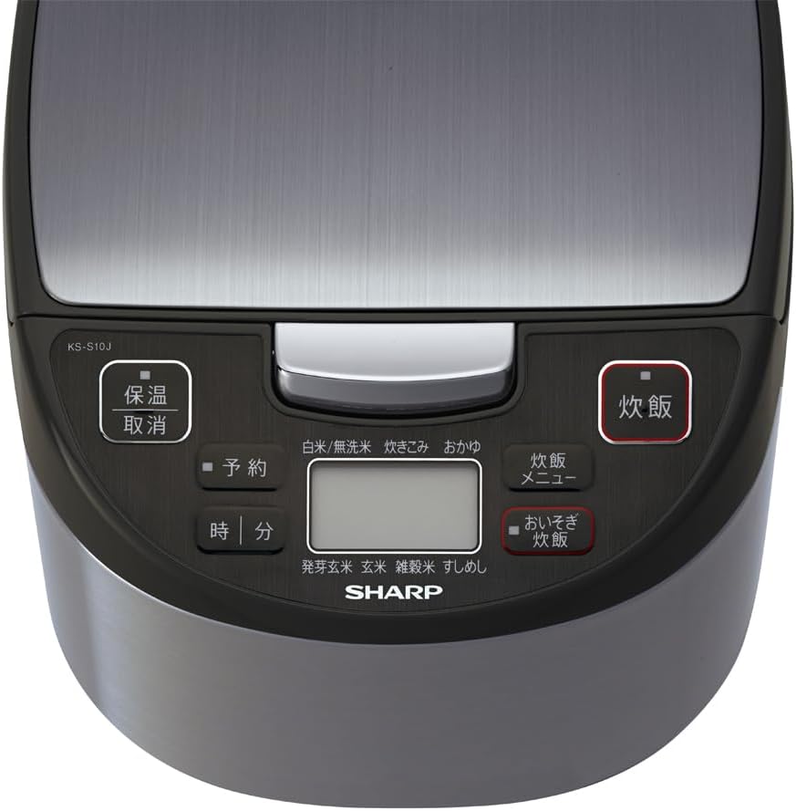 シャープ 炊飯器 5.5合 黒厚釜 球面炊き シルバー KS-S10J-S