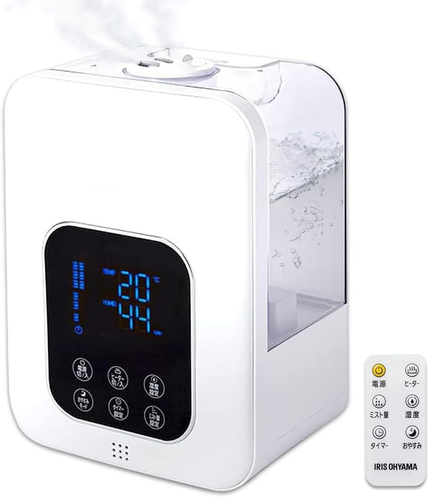 Iris Ohyama HDK-35-TM Humidifier, Large Capacity, Ultrasonic Type, Steam Type, Hybrid Type, Humidification Amount, 11.8 fl oz (350 ml), Tank Capacity, 4.5 L - 10 Tatami Mats, 12 Hours Continuous