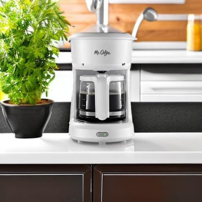 Mr. Coffee 2134286® 5 Cup Mini Brew Switch Coffee Maker, White