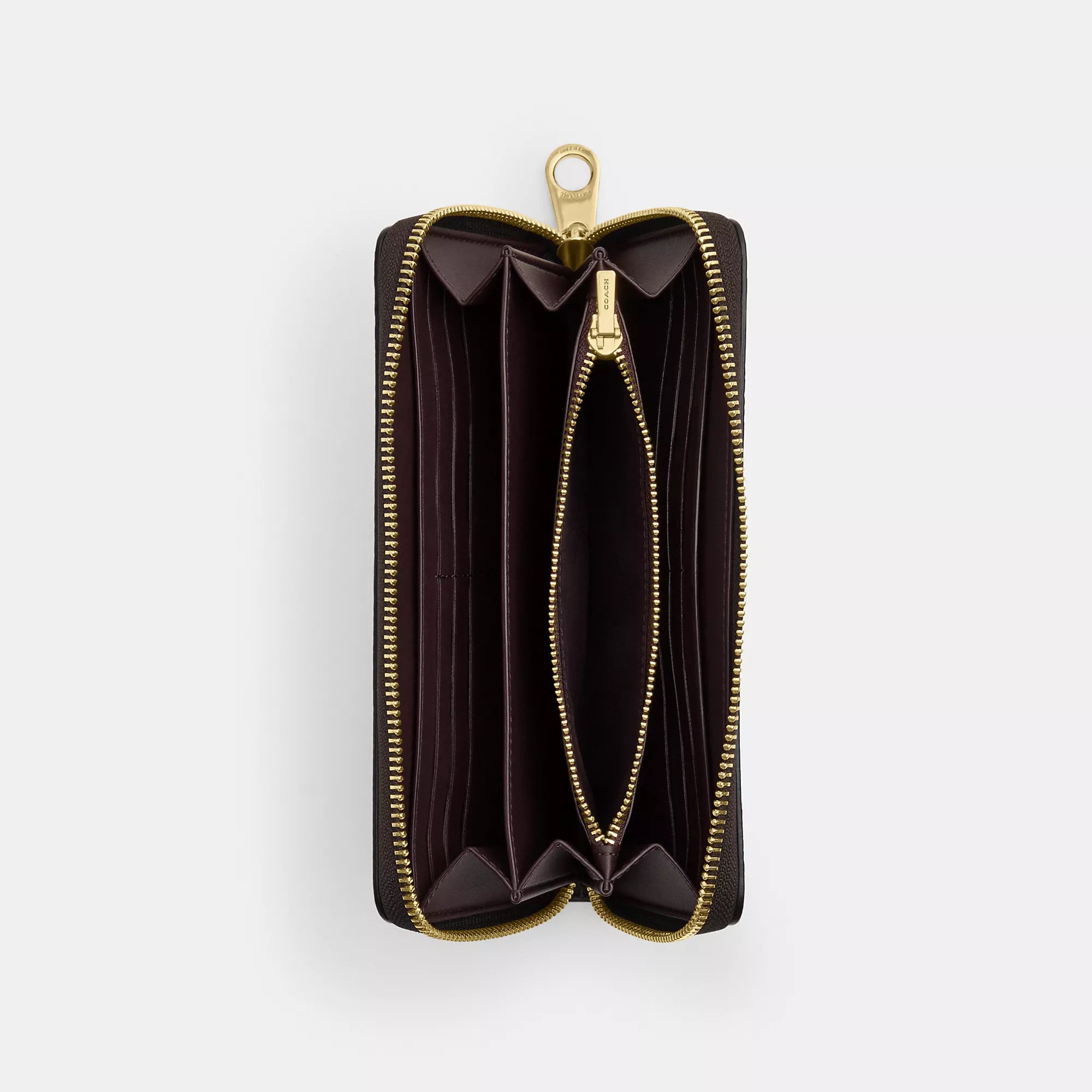 Coathtch Outlet Long Zip Around Wallet In Signature Canvas