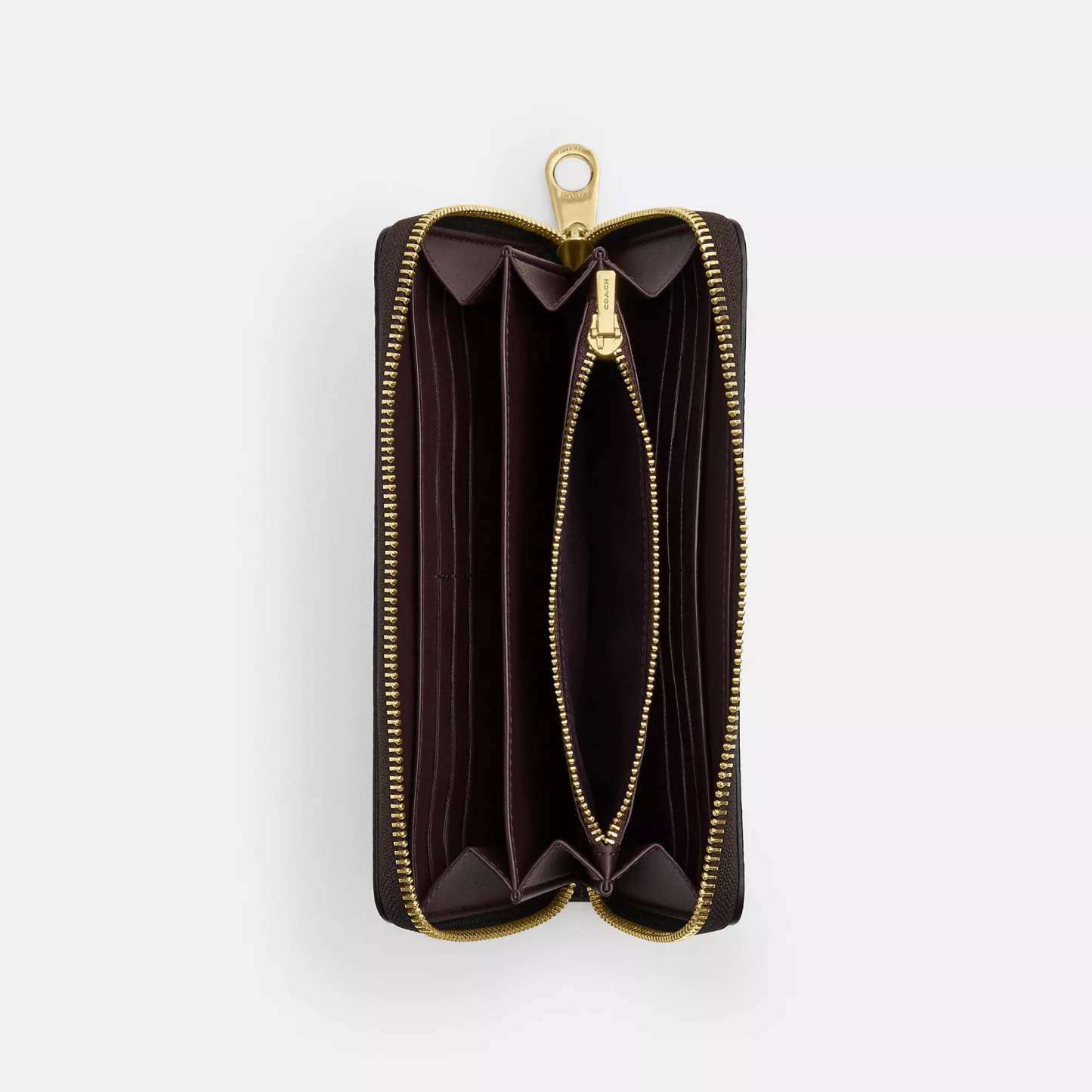 Coathtch Outlet Long Zip Around Wallet In Signature Canvas