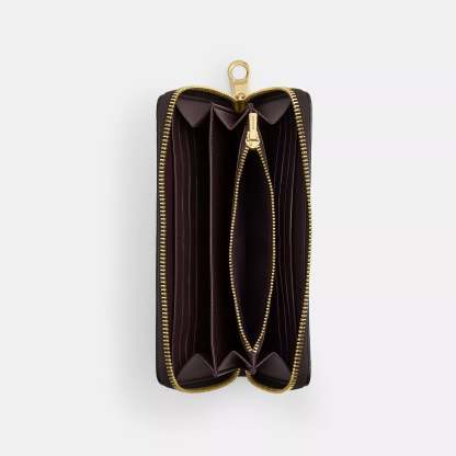 Coathtch Outlet Long Zip Around Wallet In Signature Canvas