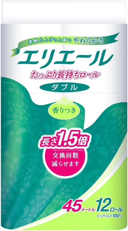 エリエール トイレットペーパー 30m×18ロール ダブル パルプ100% リラックス感のある香り