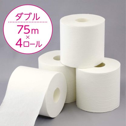 Scottie Flower Pack Toilet Paper, Double Roll (24 Rolls’ Quantity in 12 Rolls), 164.0 inches (50 m) Double Rolls x 4 Packs