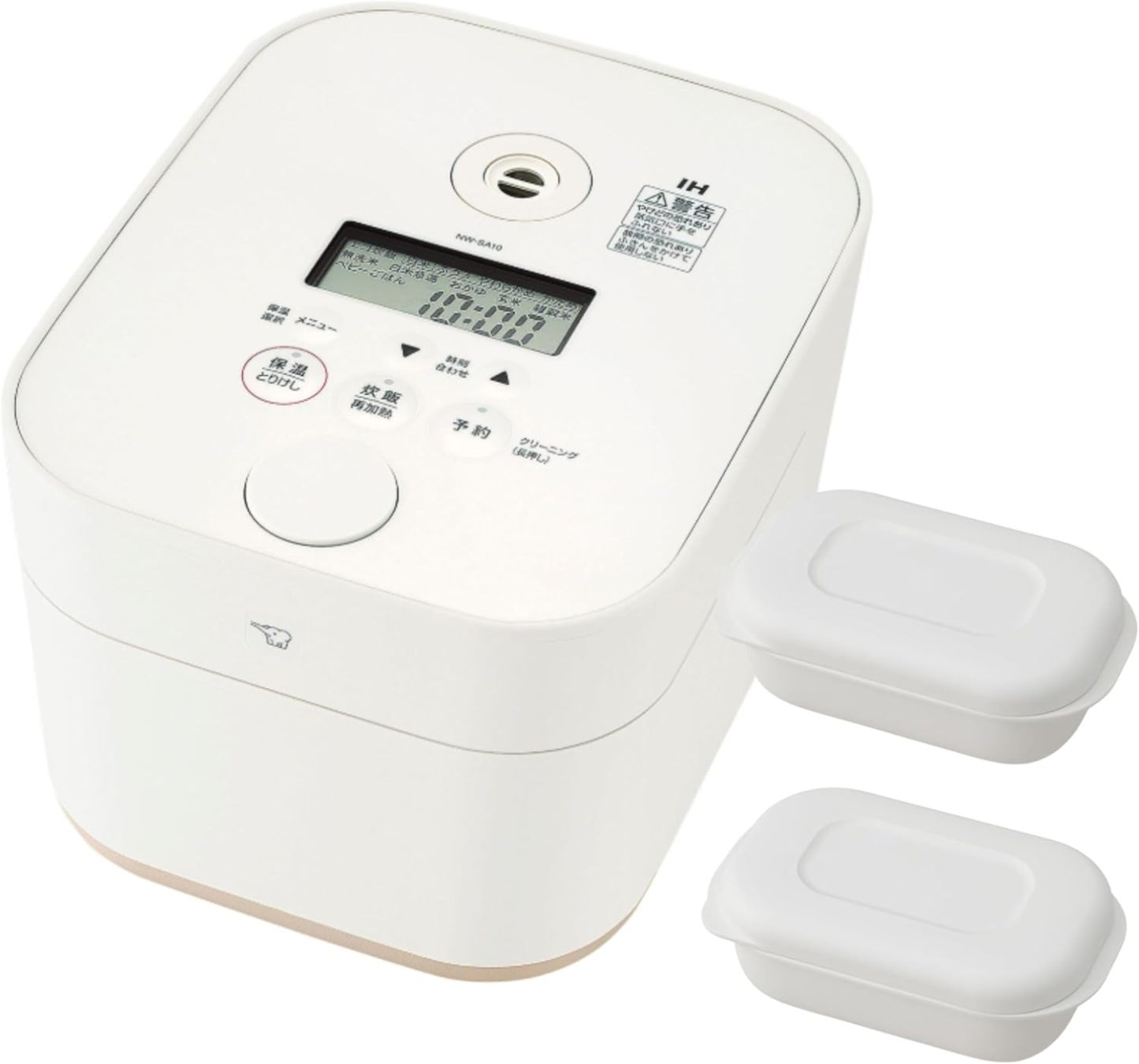 Zojirushi STAN. NW-SA10-WA Rice Cooker, 5.5 cups, Induction Heating Type, Black Round Pot, White