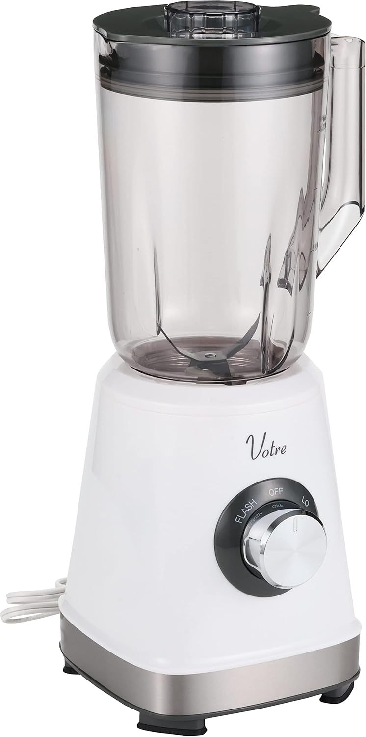 Yamazen MJB-T100(W) Juicer, Crushing Ice, Juice Blender, 33.8 fl oz (1,000 ml), Vegetables, Fruits, Smoothie, Lightweight, Blender, White