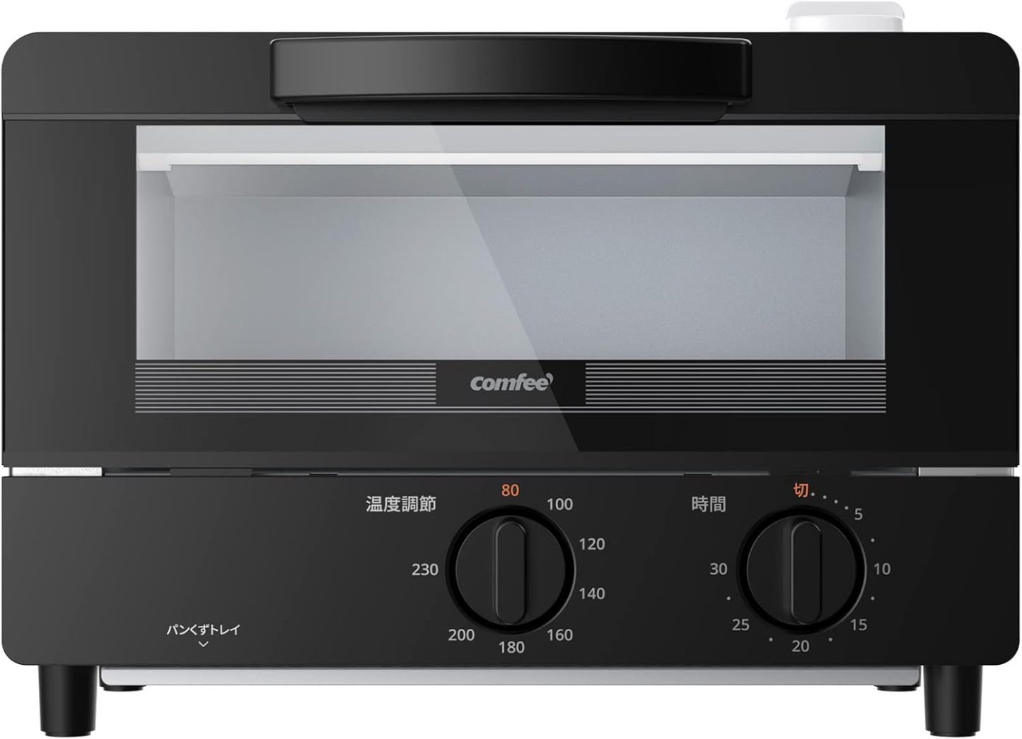 COMFEE' CF-AD081 Toaster Oven 8L Toaster, 2 Baking Tables, Timer Setting, Up to 176°F (80 - 230 °C) Stepless, Temperature Adjustment, 1000 W, Top and Bottom Firepower, Compact Design, Easy Care, Tray