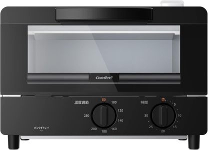 COMFEE' CF-AD081 Toaster Oven 8L Toaster, 2 Baking Tables, Timer Setting, Up to 176°F (80 - 230 °C) Stepless, Temperature Adjustment, 1000 W, Top and Bottom Firepower, Compact Design, Easy Care, Tray