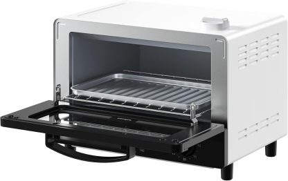 COMFEE' CF-AD081 Toaster Oven 8L Toaster, 2 Baking Tables, Timer Setting, Up to 176°F (80 - 230 °C) Stepless, Temperature Adjustment, 1000 W, Top and Bottom Firepower, Compact Design, Easy Care, Tray