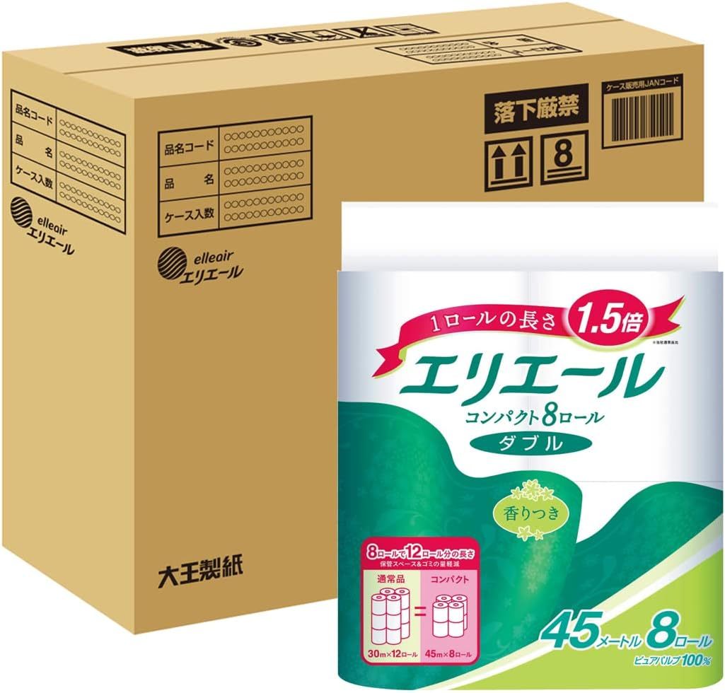 エリエール トイレットペーパー 30m×18ロール ダブル パルプ100% リラックス感のある香り