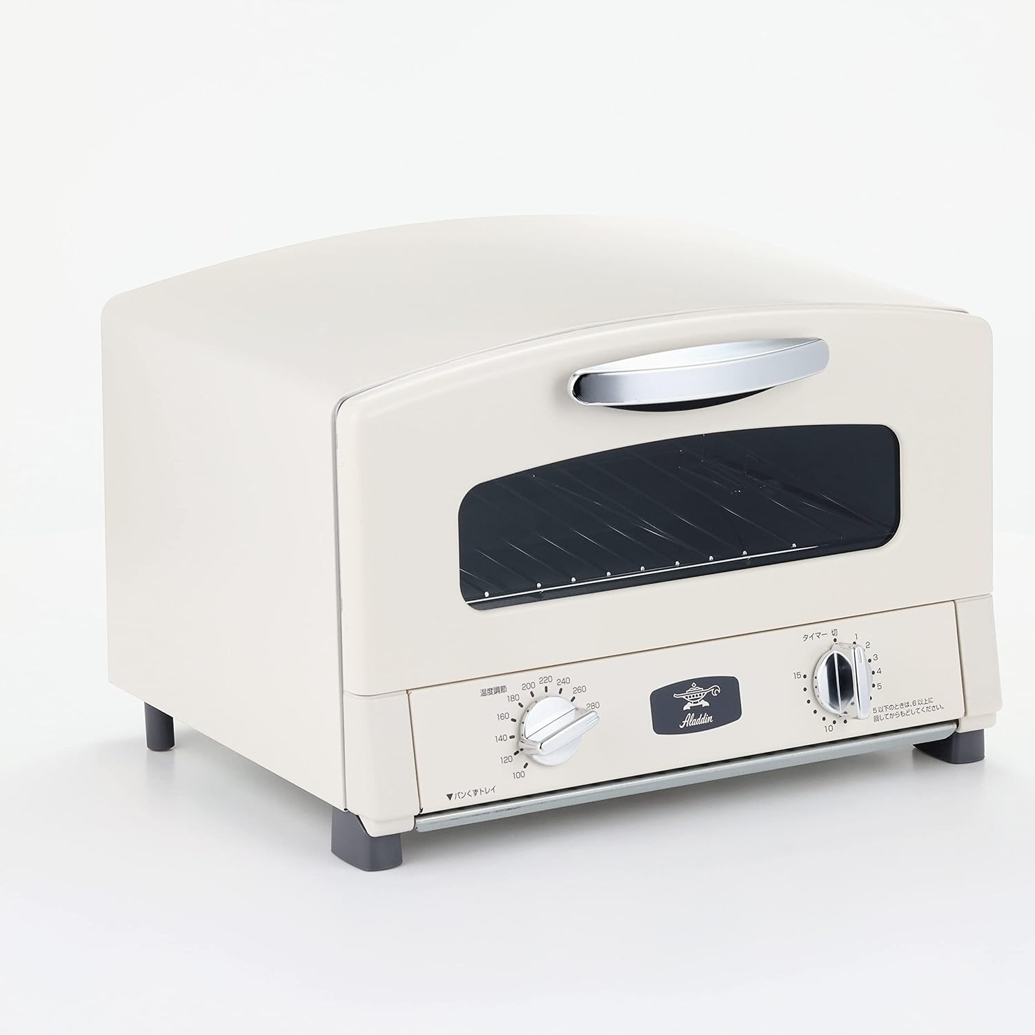 Aladdin AET-GS13C(G) Graphite Toaster Oven, 2-Slice Pan, Toasts Bread, Temperature Control Function, Timer Function, Far-Infrared Graphite, Green