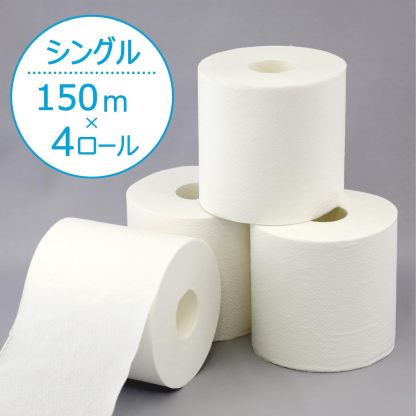 Scotty Flower Pack, 3 Times Longer, 4 Rolls of Toilet (150 m), Single