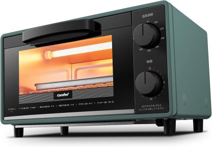 COMFEE' CF-AD081 Toaster Oven 8L Toaster, 2 Baking Tables, Timer Setting, Up to 176°F (80 - 230 °C) Stepless, Temperature Adjustment, 1000 W, Top and Bottom Firepower, Compact Design, Easy Care, Tray