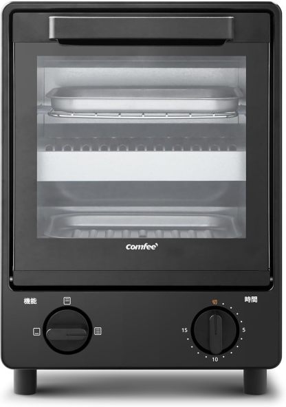 COMFEE' CF-AD081 Toaster Oven 8L Toaster, 2 Baking Tables, Timer Setting, Up to 176°F (80 - 230 °C) Stepless, Temperature Adjustment, 1000 W, Top and Bottom Firepower, Compact Design, Easy Care, Tray