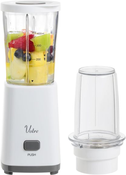 Yamazen MJB-T100(W) Juicer, Crushing Ice, Juice Blender, 33.8 fl oz (1,000 ml), Vegetables, Fruits, Smoothie, Lightweight, Blender, White
