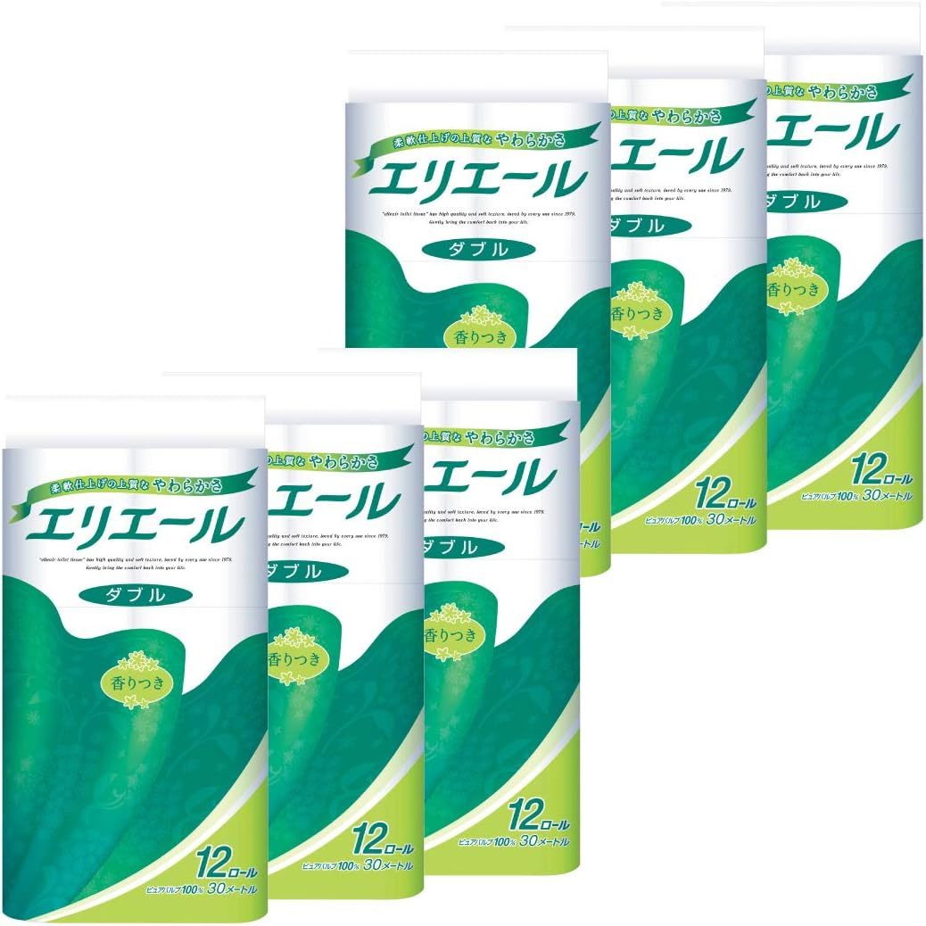 エリエール トイレットペーパー 30m×18ロール ダブル パルプ100% リラックス感のある香り