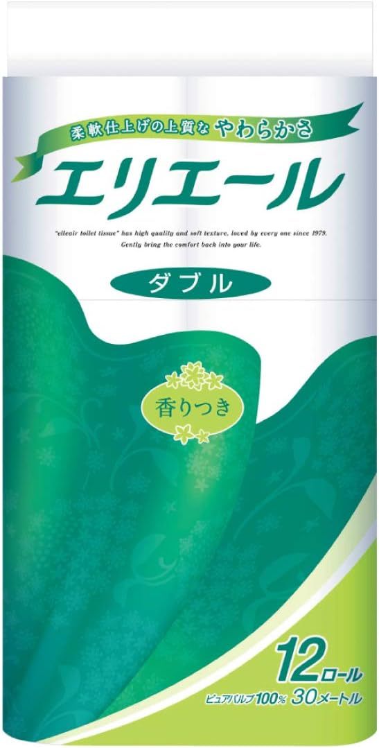 エリエール トイレットペーパー 30m×18ロール ダブル パルプ100% リラックス感のある香り