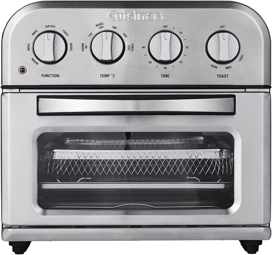 Cuisinart TOA-38SJ Nonfried Oven Toaster, 4-Plate Grill, Frozen, Toast, 4 Dials, Silver
