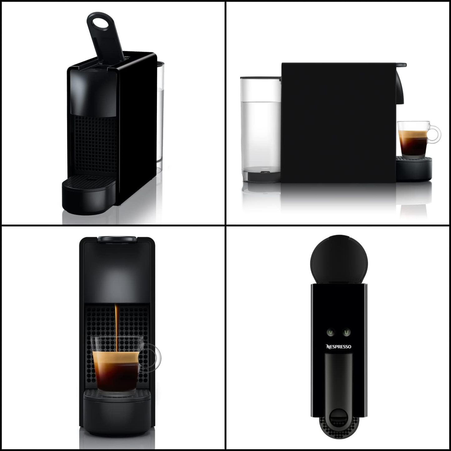 Nespresso Original Capsule Coffee Maker, Essenza Mini Piano Black, D, D30-BK-W, Espresso Machine, Fully Automatic, Main Unit, Recommended, Stylish, Compact, Small