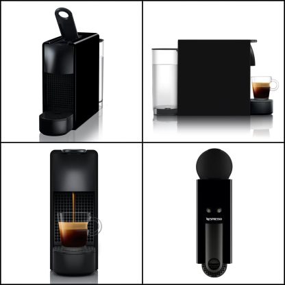 Nespresso Original Capsule Coffee Maker, Essenza Mini Piano Black, D, D30-BK-W, Espresso Machine, Fully Automatic, Main Unit, Recommended, Stylish, Compact, Small