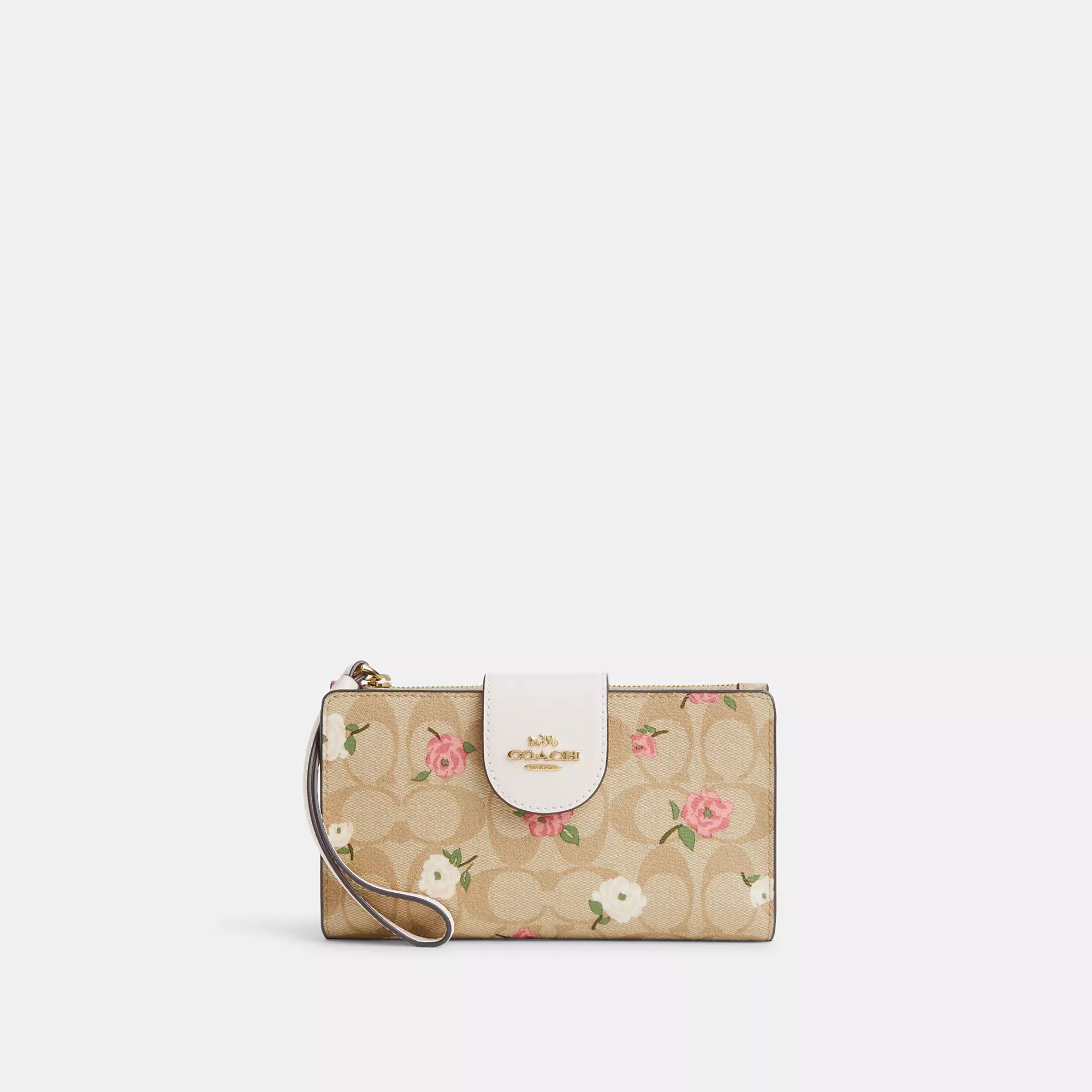 Coathtch Outlet Phone Wallet In Signature Canvas With Floral Print