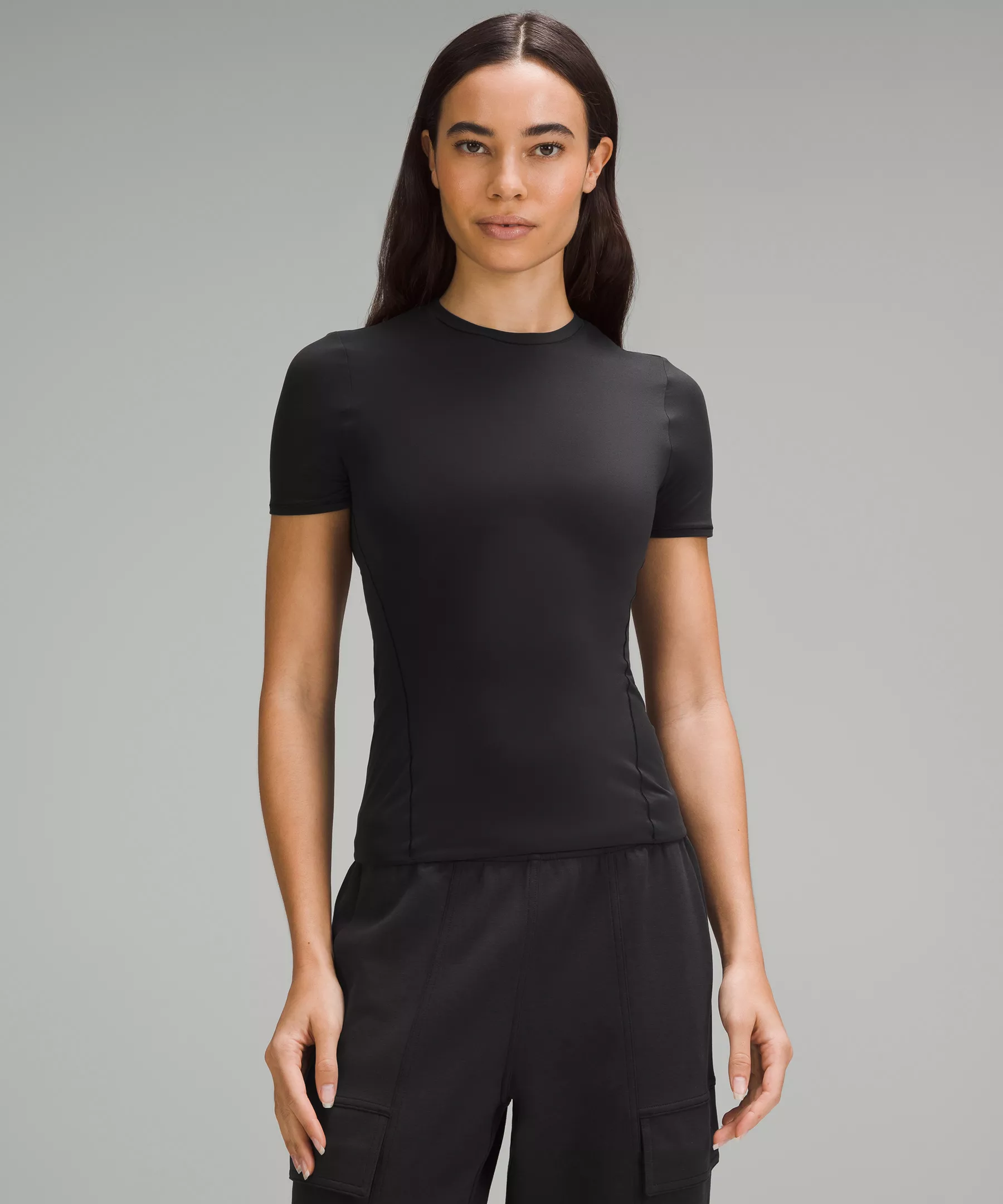 Wundermost Ultra-Soft Nulu Hip-Length Crew Short-Sleeve Shirt