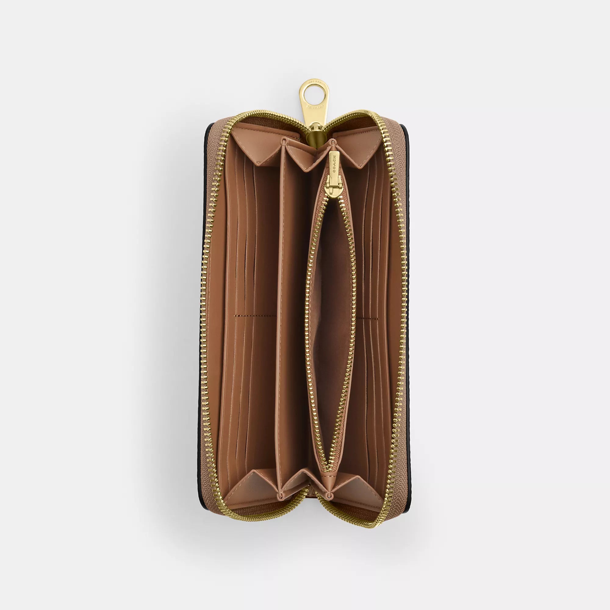Coathtch Outlet Long Zip Around Wallet In Signature Canvas