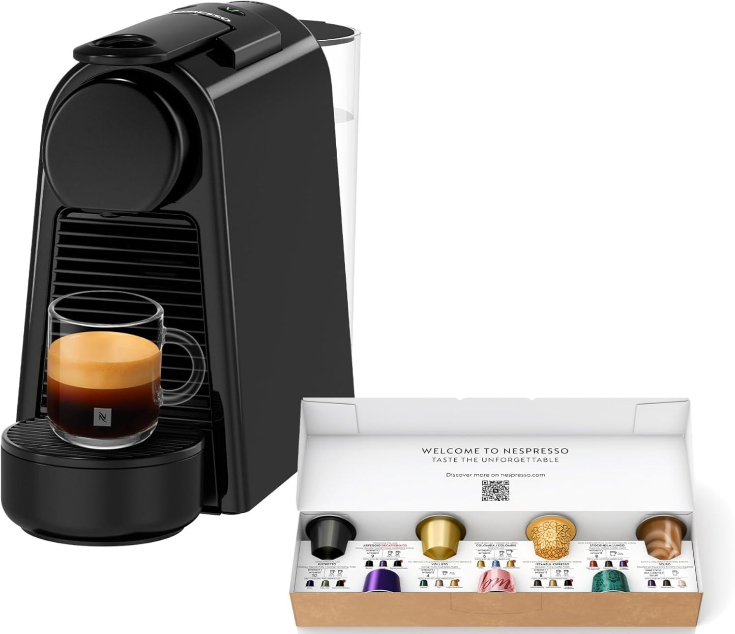 Nespresso Original Capsule Coffee Maker, Essenza Mini Piano Black, D, 