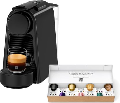 Nespresso Original Capsule Coffee Maker, Essenza Mini Piano Black, D, D30-BK-W, Espresso Machine, Fully Automatic, Main Unit, Recommended, Stylish, Compact, Small