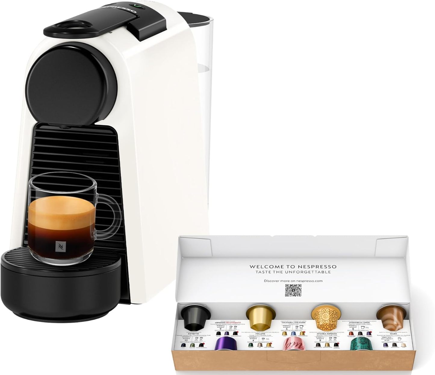 Nespresso Original Capsule Coffee Maker, Essenza Mini Piano Black, D, D30-BK-W, Espresso Machine, Fully Automatic, Main Unit, Recommended, Stylish, Compact, Small