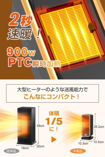 (2024 Winter New Release) Ceramic Heater, Small, Fast Warming, Foot Heater, Large Airflow, Electric Fan Heater, Energy Saving, High Concentration Negative Ion Air Purifier, 3 Level Temperature