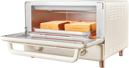 COMFEE' CF-AD081 Toaster Oven 8L Toaster, 2 Baking Tables, Timer Setting, Up to 176°F (80 - 230 °C) Stepless, Temperature Adjustment, 1000 W, Top and Bottom Firepower, Compact Design, Easy Care, Tray