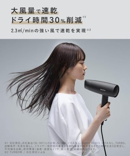 SALONIA スピーディイオンドライヤー 大風量 速乾 軽量 マイナスイオン ヘアドライヤー 2025年限定 SAL24013PM