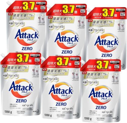 アタックゼロ 洗濯用洗剤 液体 アタックリキッド 史上最高の清潔感 (大容量) つめかえ用 1200g