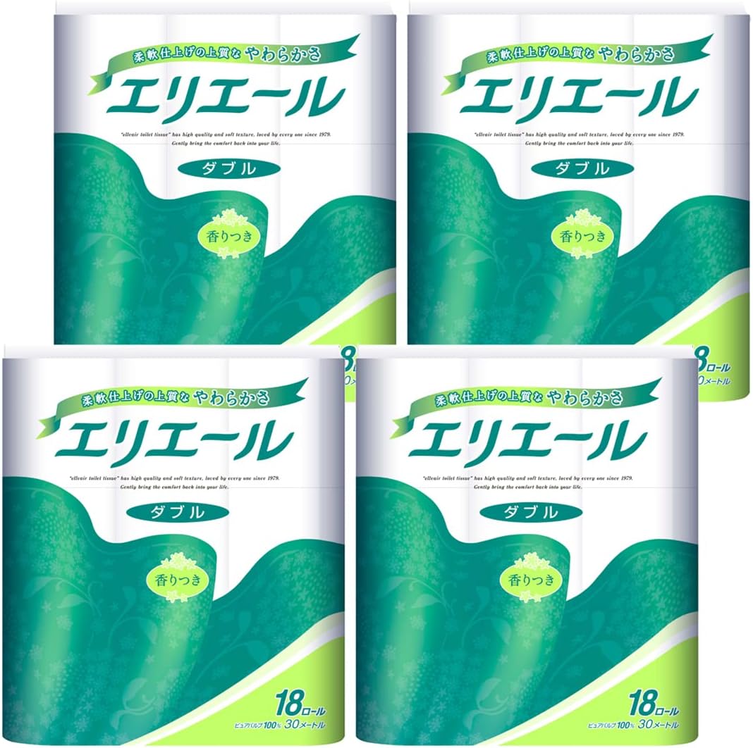 エリエール トイレットペーパー 30m×18ロール ダブル パルプ100% リラックス感のある香り