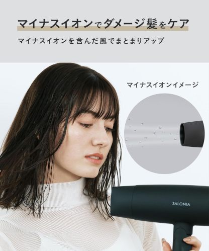 SALONIA スピーディイオンドライヤー 大風量 速乾 軽量 マイナスイオン ヘアドライヤー 2025年限定 SAL24013PM