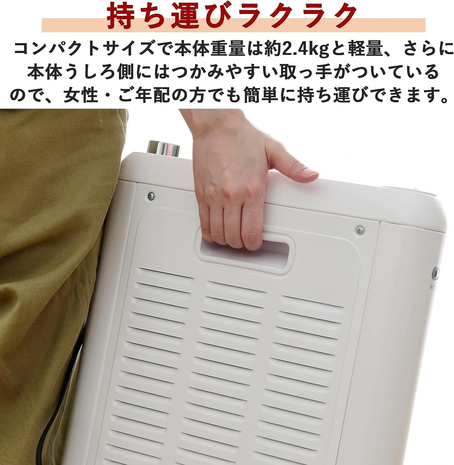 YAMAZEN Electric Heater (800W/400W 2-Level Conversion) White DS-D086(W)