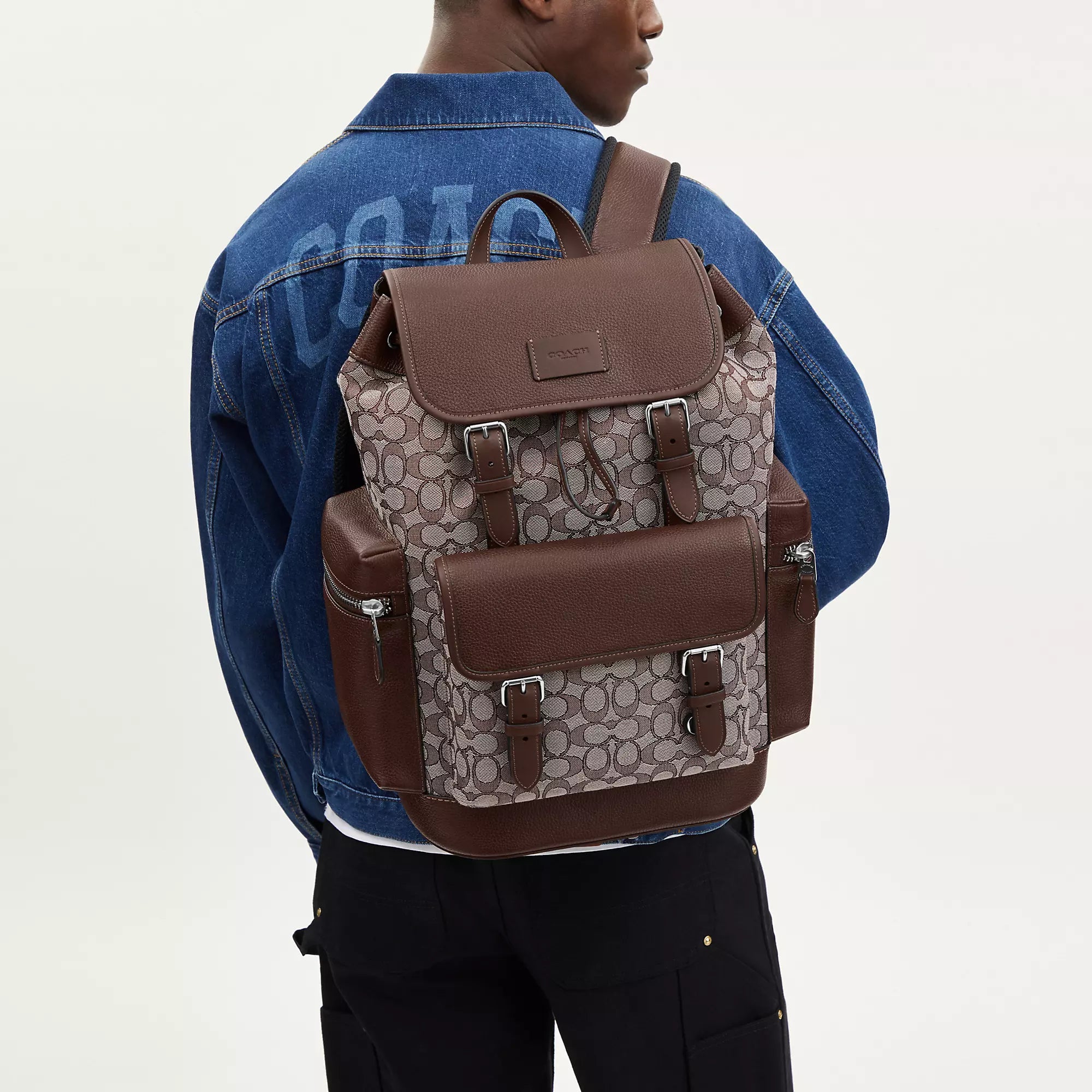 Coathtch Outlet Sprint Backpack In Signature Jacquard