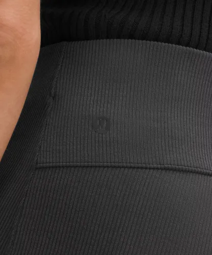 Brushed Softstreme Ribbed Zip Flared Pant 32.5"