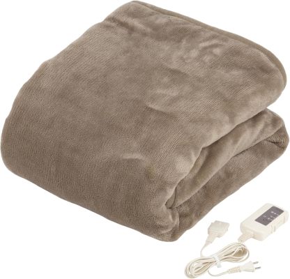 Mofua MFS401UH-D Electric Blanket, Washable Bed Blanket, Compact Size, 47.2 x 23.6 inches (120 x 60 cm), Dust Clean Function, Heat Wiring, White x Orange