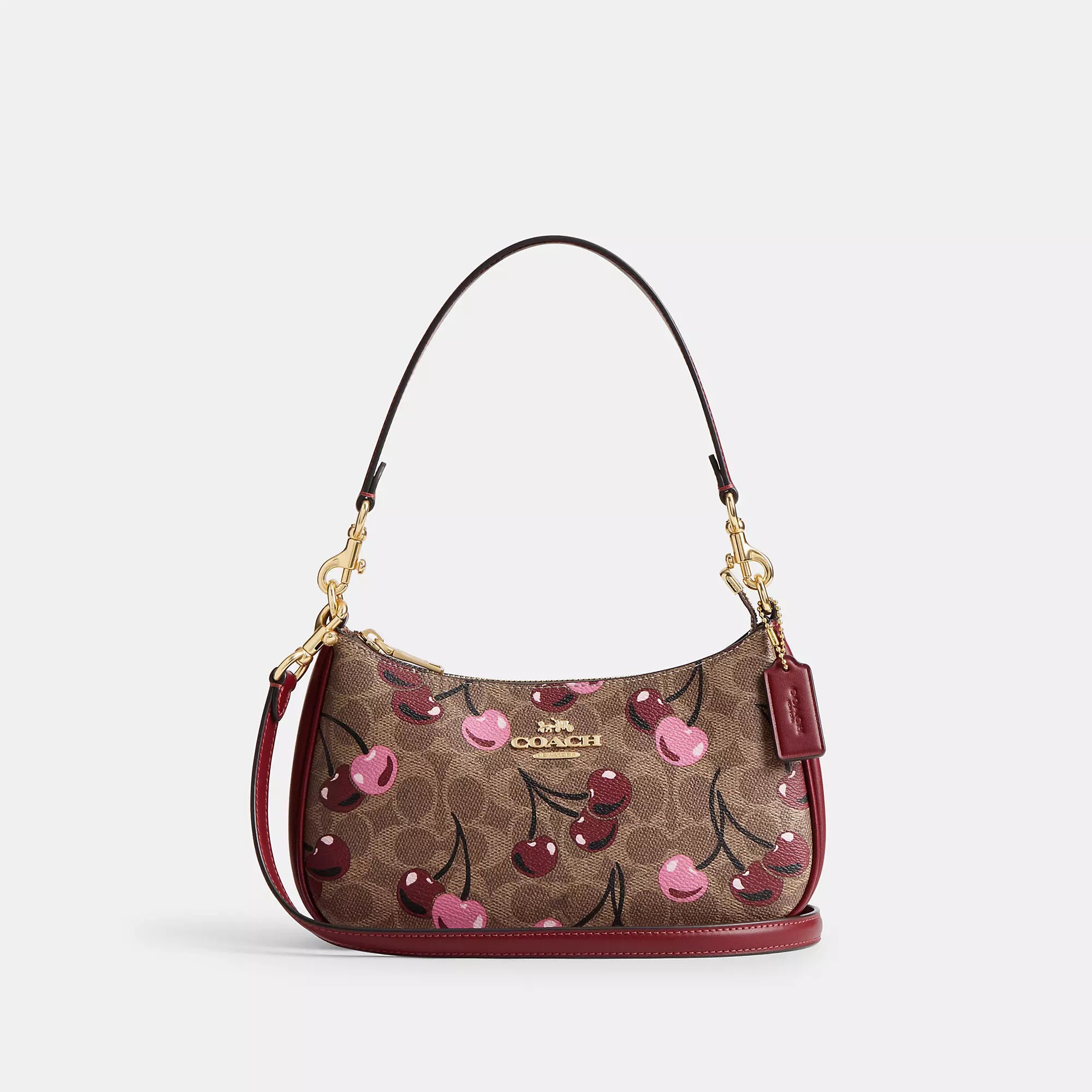 Coathtch Outlet Teri Shoulder Bag In Signature Canvas With Cherry Print