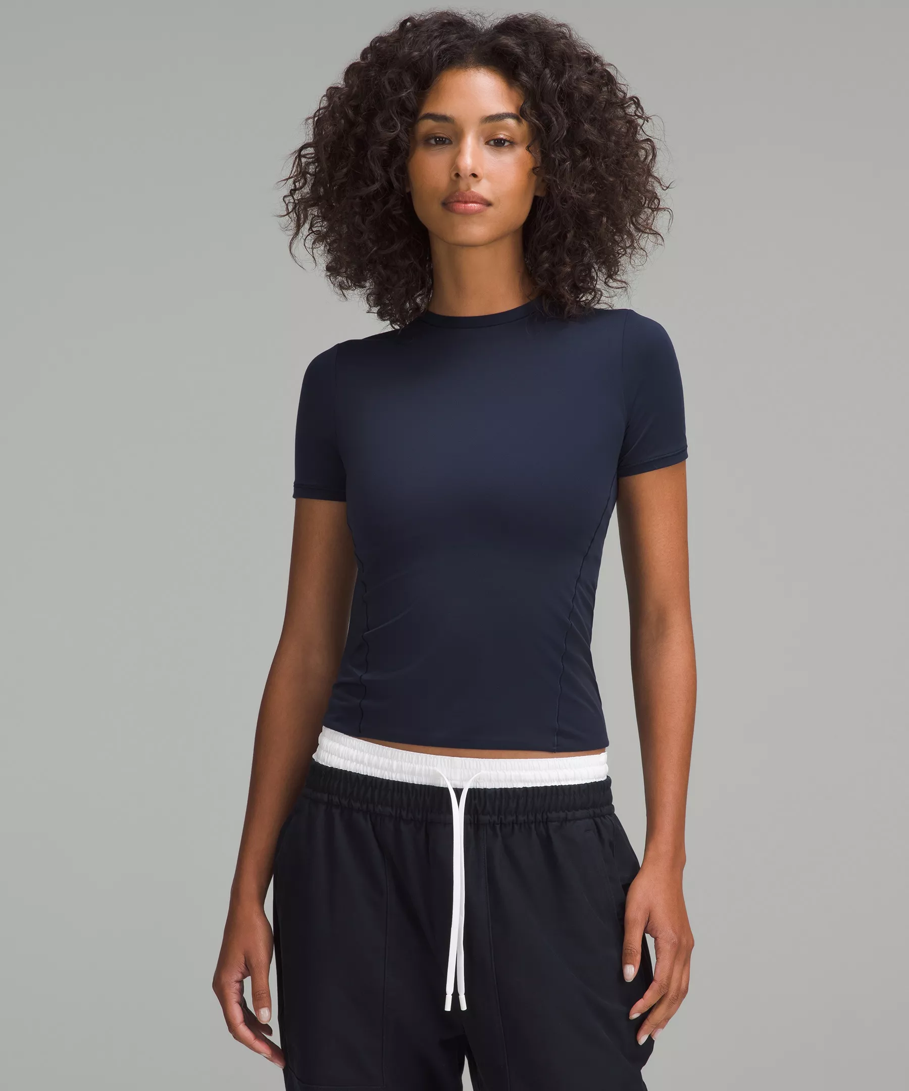 Wundermost Ultra-Soft Nulu Hip-Length Crew Short-Sleeve Shirt